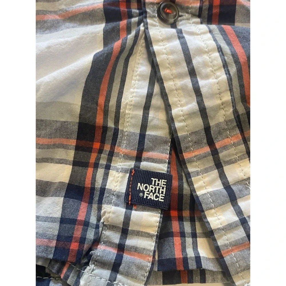 North Face Shirt Mens XXL Blue Plaid Long Sleeve Button-Down